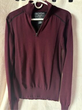 Half-Zip Sweater in Burgundy